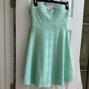 Charlotte Russe Mint Strapless Fit and Flare Dress